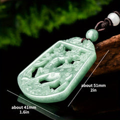 JadeJjewelry Genuine Natural A-grade Little Deer Pendant – Ethnic Style Couple Necklace for Harmony & Spiritual Connection