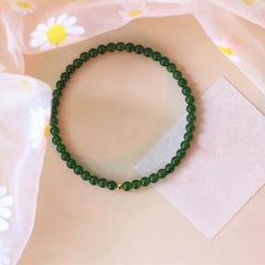 Bohemian Green Stone Bracelet - Natural Energy for Daily Harmony & Spiritual Balance