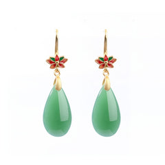 Green Jade Tribal Earrings for Mind-Body-Spirit Balance