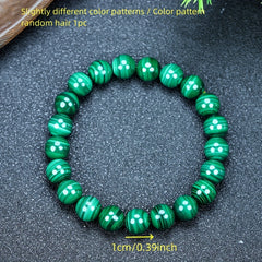 Healing Malachite Bead Bracelet for Heart Chakra, Emotional Balance & Positive Transformation
