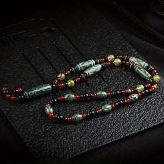 Incorporates spiritual benefits (protection, harmony, vitality) with an eye-catching gradient.