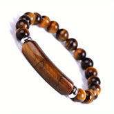 Tiger Stone Crystal Bracelet - Handmade Faux Gemstone Energy for Spiritual Protection