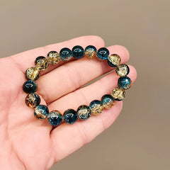 Tri-Color Energy Crystal Bracelet – Spiritual Healing, Prosperity & Balance Gift for Men and WomenIce Transparent Elastic Bead Bracelet As A Gift for Men's Fathers and Friends