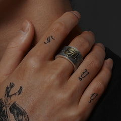 Men's Hip Hop Horus Eye Ring - Protection & Energy Vintage Style