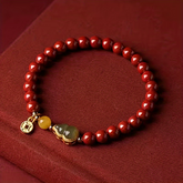 Gourd Cinnabar Lucky Bracelet — Wealth Attraction & Protection Energy Charm