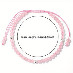 Amethyst Rose Quartz Bracelet - Elegant Hand Accessory for Energy Healing