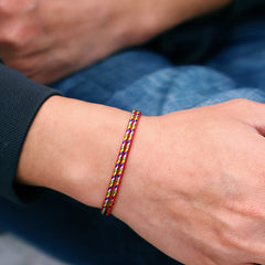 4 Colors Lucky Rope Bracelet: Adjustable Friendship Bracelet for Men with Colorful Energy