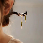 Bamboo Imitation Sandalwood Hairpin - Ancient Style Elegance with Spiritual Energy