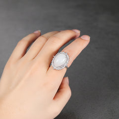 Natural Green Chalcedony Ring for Abundance and Emotional Balance