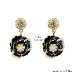 Elegant French Floral Dainty Earrings with Positive Energy - Versatile Everyday & Formal Jewelry