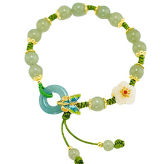 Butterfly Jade Harmony Bracelet — Spiritual Balance & Luck Enhancer, Ethnic Crystal Jewelry