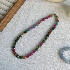 Women's Elegant Green Peridot Necklace - Year-Round Neutral Color for Inner Peace & Spiritual Growth