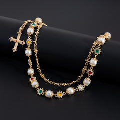 Punk-Style Cross Pendant Jeans Chain — Bold Protection & Confidence Energy Belt Charm