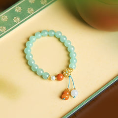 Men's Natural Stone Bracelet for Lunar New Year Luck, Prosperity & Harmony