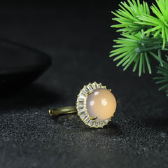 Vintage-Inspired Violet Agate Ring for Men - Elegant Fashion Accessory with Grounding & Confidence Energy