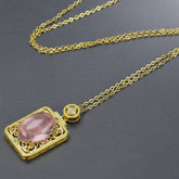 Elegant Natural Amethyst Pendant Necklace - Rock Crystal Choker for Spiritual Harmony & Love
