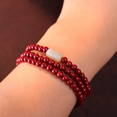 Cinnabar Bracelet Gift Box Set - Multi-Loop Design for Energy & Protection