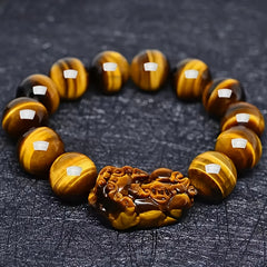 Natural Tiger Eye Stone Bracelet - Brown Beaded Unisex Jewelry for Energy Balance & Protection | August Birthstone Gift for Mind-Body-Spirit Harmony