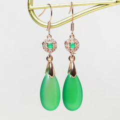 Colorful Natural Stone Earrings with a Luxurious Palace Style, Perfect for Beach Parties And Gatherings, Making Them an Ideal Gift for Girlfriends And Close Friends.