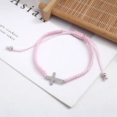 Eternal Blessing Cross Charm Bracelet Christian Charms, Birthday Gifts Baptism Confirmation First Holy Communion Christening Gifts