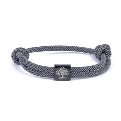 Anchored Faith Braided Rope Bracelet Symbolic Tree of Life & Nautical Charm Nautical Bracelet for Women Men Braided Adjustable Bracelet String Bracelet with Metal Knot, Easter Women Bracelets