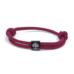 Anchored Faith Braided Rope Bracelet Symbolic Tree of Life & Nautical Charm Nautical Bracelet for Women Men Braided Adjustable Bracelet String Bracelet with Metal Knot, Easter Women Bracelets