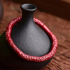 Handcrafted Red Natural Stone Bracelet for Daily Wear - Wealth Attracting & Evil Spirit Warding