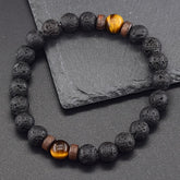 Natural Yellow Tiger-Eye Pearl Bracelet for Men & Women - Fashion Retro Jewelry with Energy Healing
