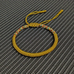Handmade Tibetan Knot Rope Bracelet - Unisex Fashion for Spiritual Protection & Energy Balance