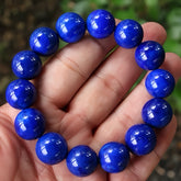 12mm/14mm Lapis Lazuli Bracelet Ethnic Style Glossy Blue Spherical Charms Daily Wear Gifts