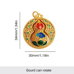 Hand-Woven Feng Shui Gourd Keychain – Protective Amulet for Safe Travel, Prosperity, and Positive Energy