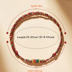 Lucky Fish Knot Bracelet — Handmade Adjustable Woven String, Energy of Prosperity, Protection & Harmony