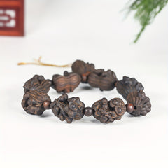 Natural Agarwood Peanut Bracelet - Symbolizes More Blessings & Good Fortune | Spiritual Energy Enhancement