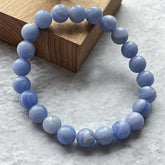 Blue Lace Agate Bracelet - Natural Stone for Communication & Confidence