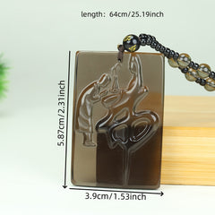 Men's Natural Stone Pendant Necklace - Grounding Energy, Raw Earth Connection