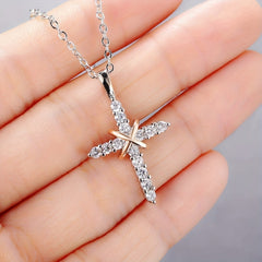 Fashion Cross Pendant Necklace for Women - Spiritual Protection & Elegant Style