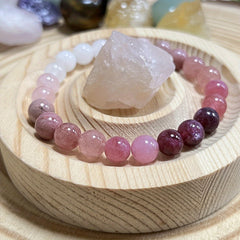 Natural Stone Bracelet for Spiritual Connection and Energy Protection - Handmade Bohemian Elastic Bracelet