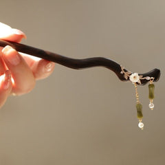 Bamboo Imitation Sandalwood Hairpin - Ancient Style Elegance with Spiritual Energy