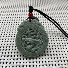God Dragon Blessed Pendant - Prosperity Energy Traditional Stone Necklace