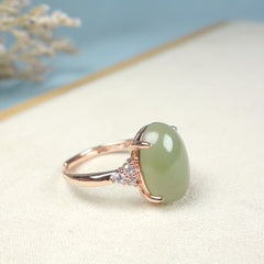 Natural Stone Ring for Men - High-Quality Adjustable Good Luck Talisman for Prosperity