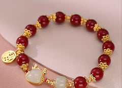 Elegant Red Coral Bracelet - Natural Stone Beads for Spiritual Energy & Everyday Elegance