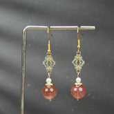 Strawberry Quartz & Rock Crystal Ear Hooks — A Symbol of Personal Sovereignty and the Unfinished Self