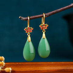 Green Jade Tribal Earrings for Mind-Body-Spirit Balance
