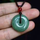Authentic Burmese Jade Peace Charm Pendant — Spiritual Harmony, Protection & Serenity Amulet with Adjustable Necklace