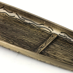 Elegant Golden Incense Burner | Harmony & Prosperity Enhancer with Boat-Shaped Design