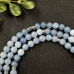 108 Natural Mala Beads with Lotus Pendant: Bohemian Jewelry for Inner Peace & Spiritual Protection