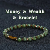 Green Bead Bracelet - Minimalist Energy for Everyday Harmony & Bohemian Style