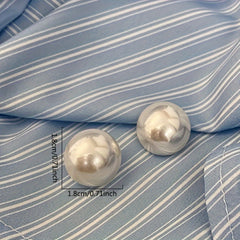 Vintage Pearl Stud Earrings - Timeless Elegance & Durability