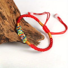 Colorful Hand-Woven Couple Bracelet - Red String Lucky Charm for Easter & Valentine's Day