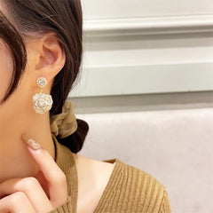 Elegant French Floral Dainty Earrings with Positive Energy - Versatile Everyday & Formal Jewelry